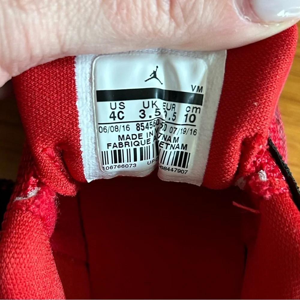 Nike Jordan J23 BT Toddlers 854560 600‎ Sneakers Leather Vintage Red Size 4